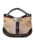 Pony Hair Patent Tote Bag, front view